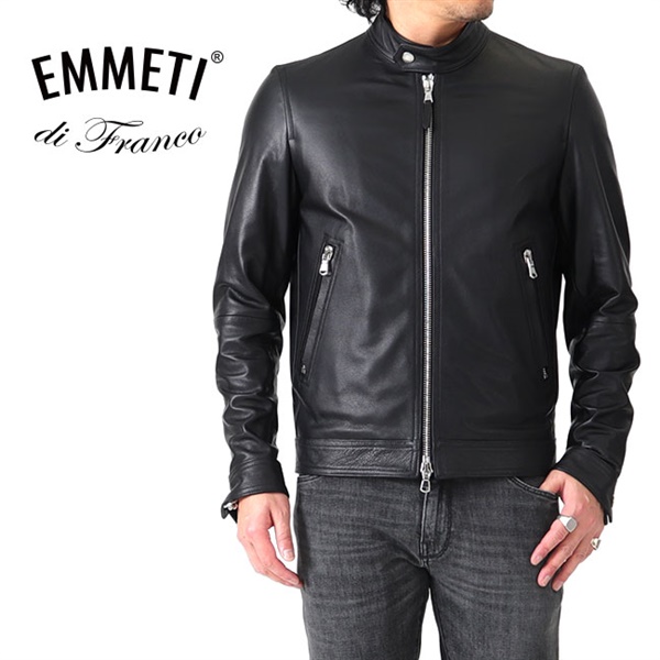 EMMETI エンメティMASSIMO マッシモ カーフレザー シングルライダースジャケット EMMETI (エンメティ) Add. 宮崎