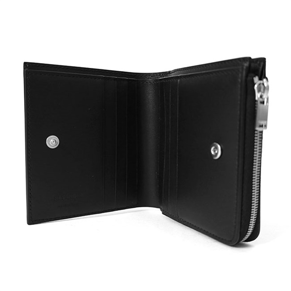 JIL SANDER ミニウォレット JIL SANDER ジルサンダー MINI FRENCH PURSE エンボスロゴ入り ジップ