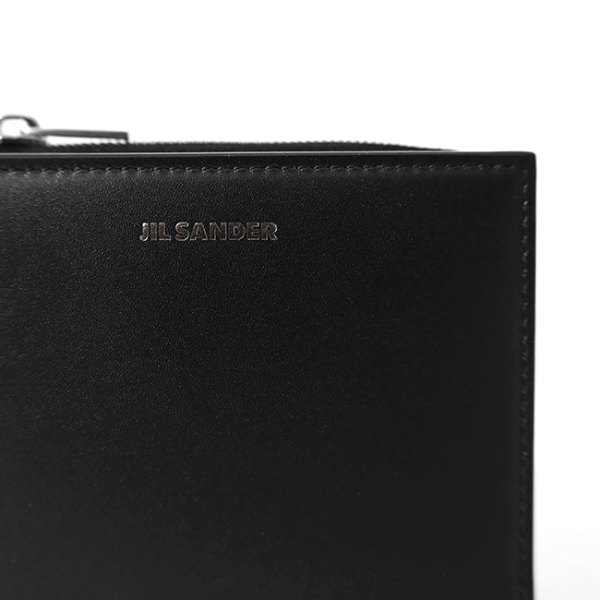 JIL SANDER ウォレット JIL SANDER ジルサンダー MINI FRENCH PURSE エンボスロゴ入り ジップ