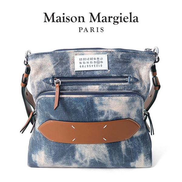 Maison Margiela メゾンマルジェラ 5AC レザー デニムエフェクト クラッチ & ショルダーバッグ SB1WG0015 P4772