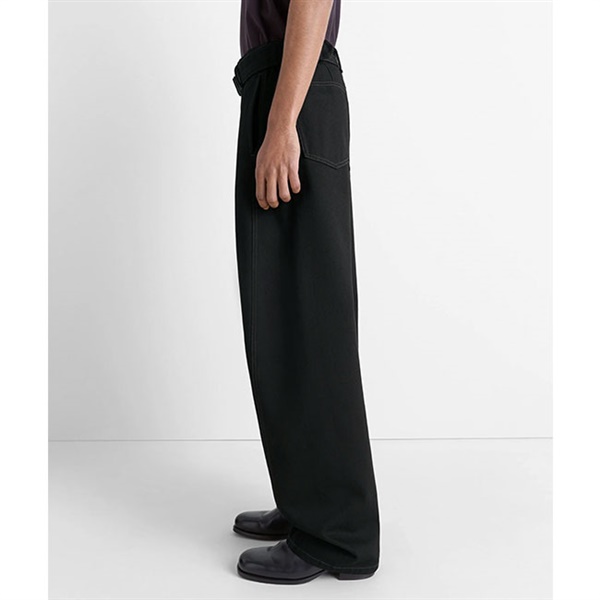 LEMAIRE ルメール ブラックデニム ツイスト ベルテッドパンツ PA326