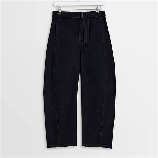 LEMAIRE ルメール ブラックデニム ツイスト ベルテッドパンツ PA326