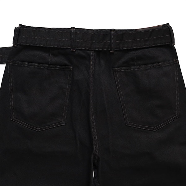 LEMAIRE ルメール ブラックデニム ツイスト ベルテッドパンツ PA326
