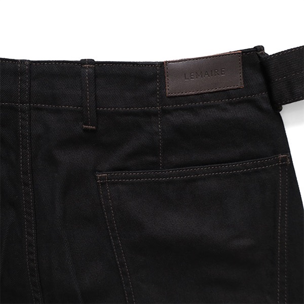 LEMAIRE ルメール ブラックデニム ツイスト ベルテッドパンツ PA326
