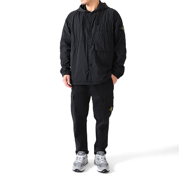 Stone Island ストーンアイランド ガーメントダイ ロゴパッチ フード