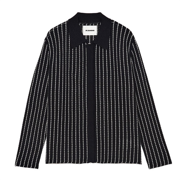 JIL SANDER �W���T���_�[ CAMICIA ML �J�~�[�`�� �X�g���C�v �j�b�g�W���P�b�g J22DL0358 J15467