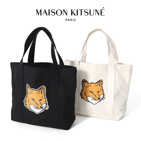 Maison Kitsune メゾンキツネ フォックスロゴ キャンバス トートバッグ LW05101WW0050
