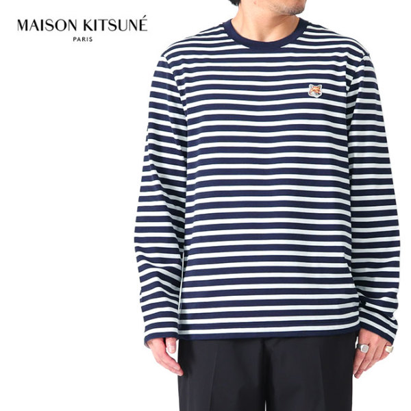 •ストライプ柄☆土日限定セール☆　MAISON KITSUNE メゾンキツネ　Tシャツ　長袖