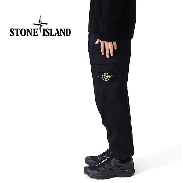 ストーンアイランド BLACK パンツ　W30 TYPE SL STONE ISLAND - 【ラスト1点】S.I スウェット カーゴパンツ SL