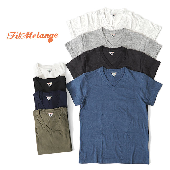 [TIME SALE] Filmelange フィルメランジェ VICTOR ビクター Vネック 半袖Tシャツ