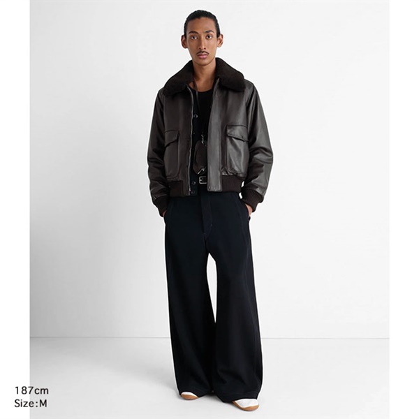 LEMAIRE ルメール シープスキンファー付き レザージャケット OW1171