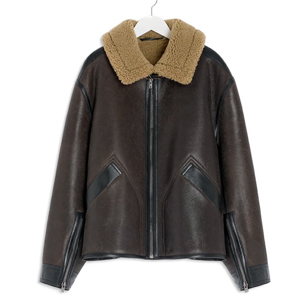 LEMAIRE ダークグレー レザー ジャンパー LEMAIRE ダークグレー レザー ジャンパー｜LEMAIRE > 