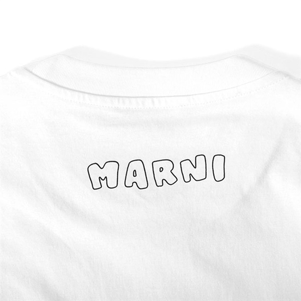 MARNI マルニ ストライプロゴ プリントTシャツ HUMU0170P1 USCS78