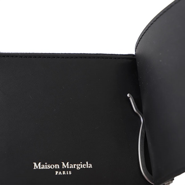 Maison Margiela メゾンマルジェラ グレインレザー マネークリップ付き 二つ折り 財布 S35UI0447 P0399