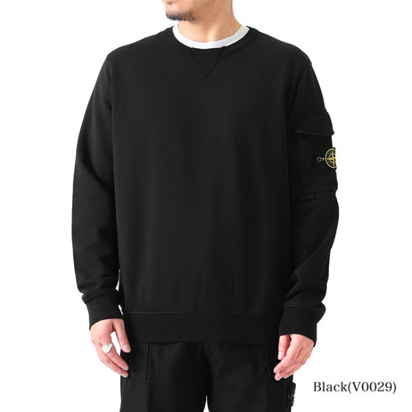 《極美品》STONE ISLAND スウェットシャツ　黒　M 11awピョン吉ストーンアイランド