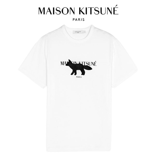 Maison Kitsune メゾンキツネ フォックススタンプ ロゴTシャツ 