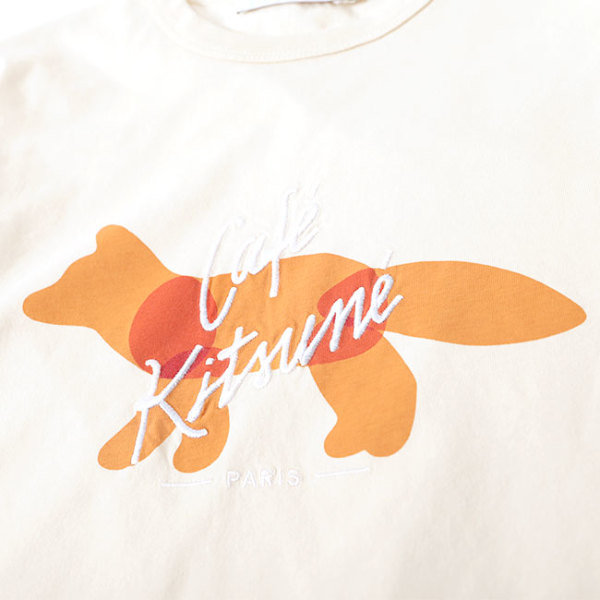 (正規新品)Maison Kitsune メゾンキツネ tシャツ　オレンジ M