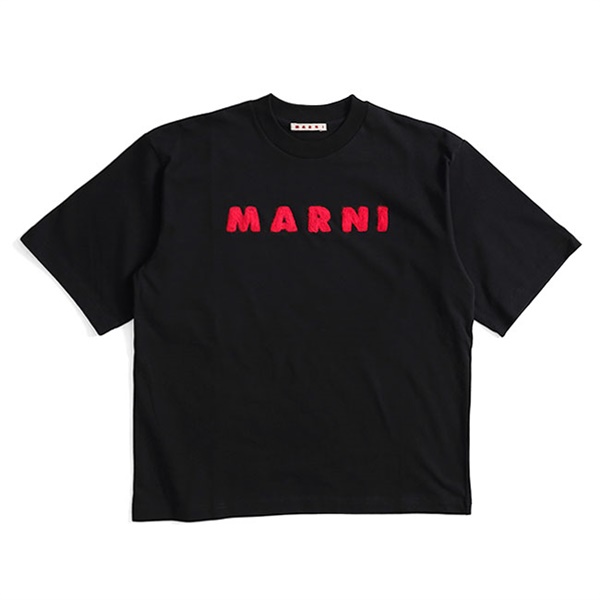 MARNI マルニ モヘアパッチ ロゴTシャツ HUMU0223S1 UTC406