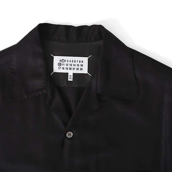 新品 48 マルジェラ 24ss オープンカラーレーヨンシャツ 開襟 6349