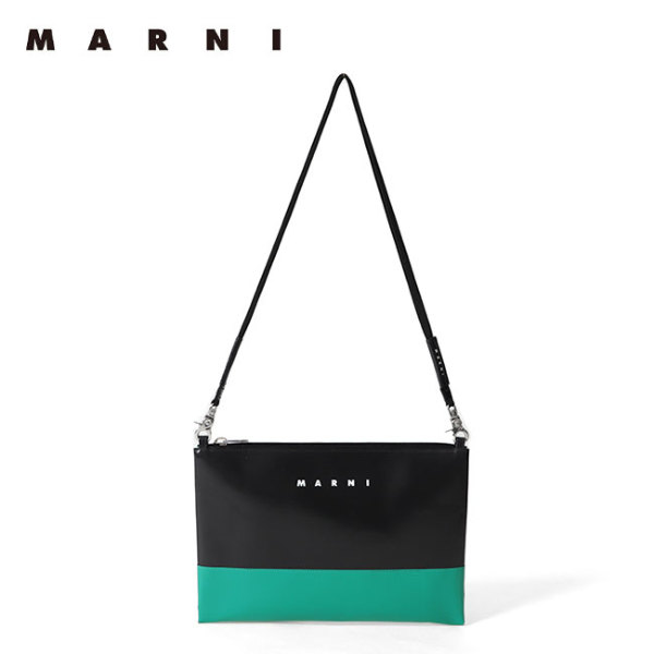 MARNI マルニ PVC ショルダー クラッチ\u0026クロスボディバッグ