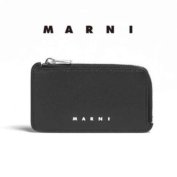 [SALE] MARNI マルニ サフィアーノレザー ジップ コインケース & カードホルダー PFMI0036L0 LV520 Z576N