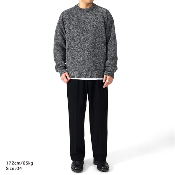 ATON エイトン ラムウール クルーネックニットセーター KRAGGW0402