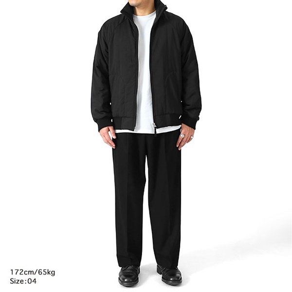 ジャケット・アウター ATON PADDED STAND COACH JACKET MAT AIRLY NYLON WOOL PADDED STAND JACKET / NAVY | ATON (MEN