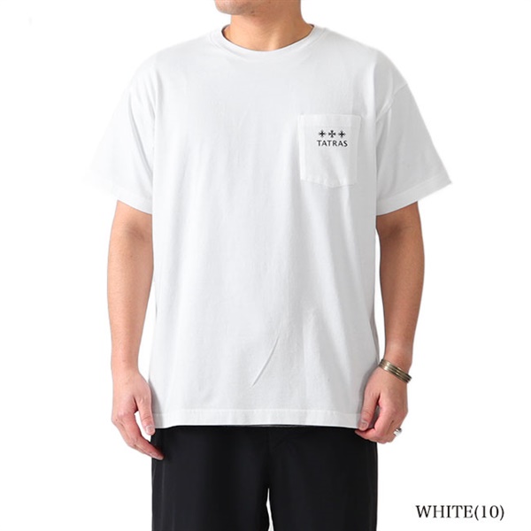 TATRAS タトラス バックロゴ 胸ポケット Tシャツ MTAT21S8122-M TATRAS