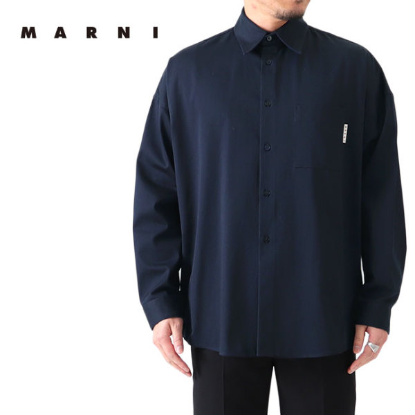 柄デザイン無地MARNI/マルニ oversize shirt