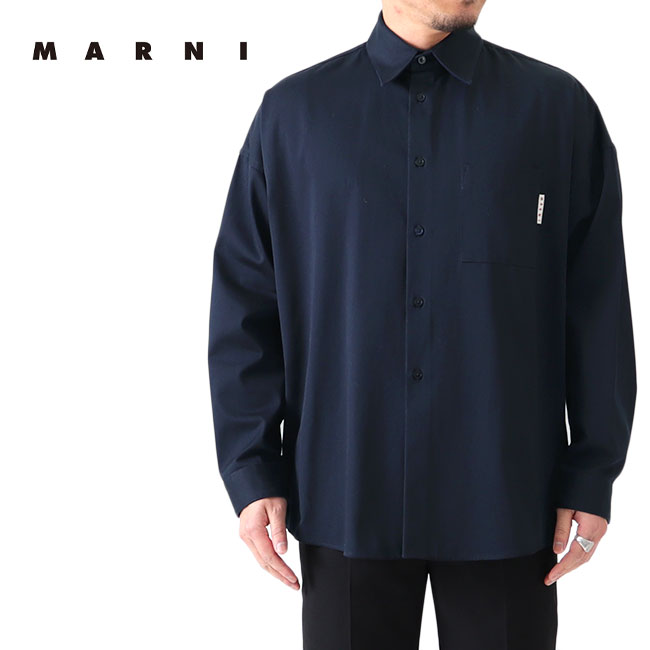 MARNI マルニ オーバーサイズ レギュラーカラーシャツ CUMU0061QU 