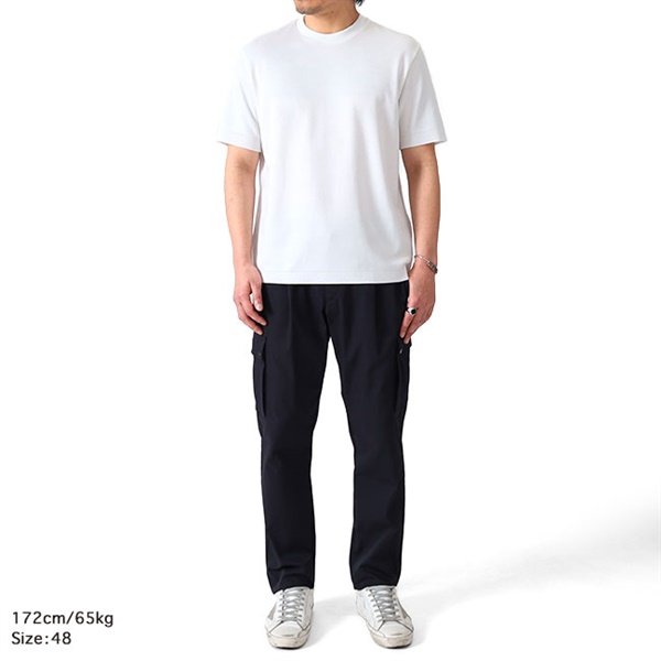 Tシャツ・カットソー HERNO Men T Shirts JG000206U 52059 9200 Blue SALE] HERNO ヘルノ ジャージー ニット コットンピケ Tシャツ
