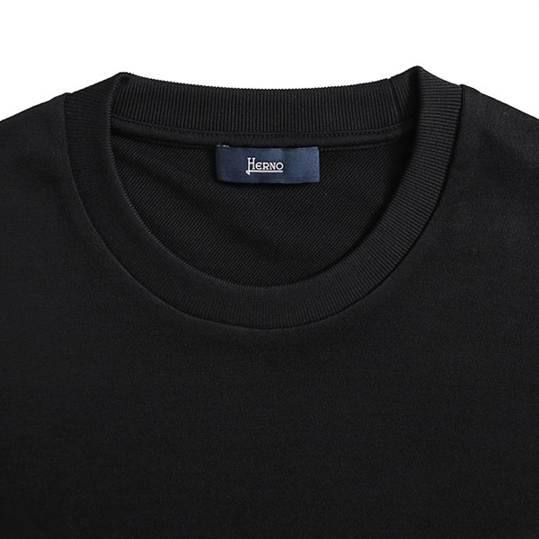 HERNO エフェクト ニット Tシャツ JG000206U-52059-9300 NERO TIME SALE] HERNO ヘルノ ジャージー ニット コットンピケ T