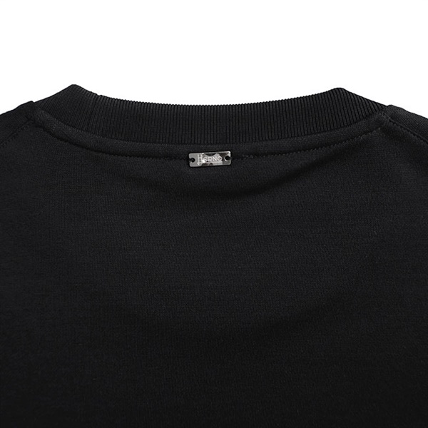 HERNO エフェクト ニット Tシャツ JG000206U-52059-9300 NERO ヘルノ Tシャツ メンズ コットン ジャージー ニット エフェクト