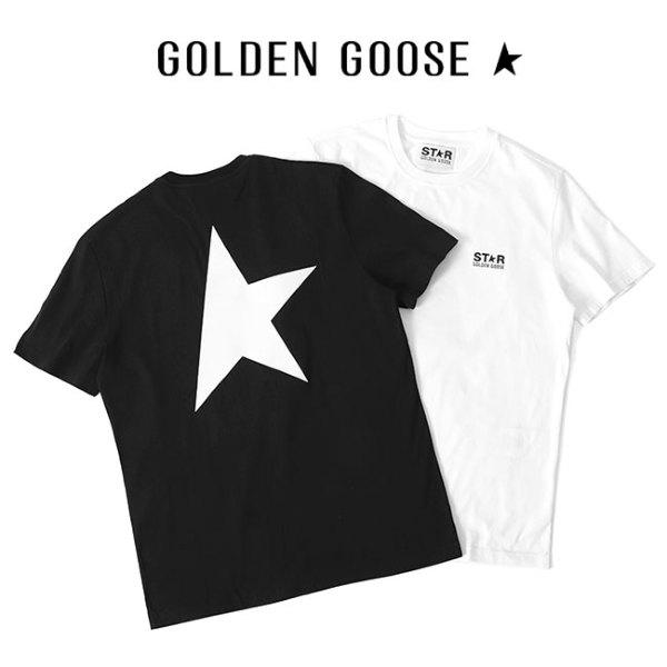 ゴールデングース goldengoose バックスタープリントTシャツ　ブラック