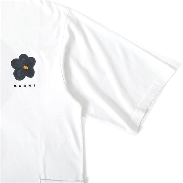MARNI マルニ ブラックデイジー ロゴTシャツ HUMU0229P2USCT09