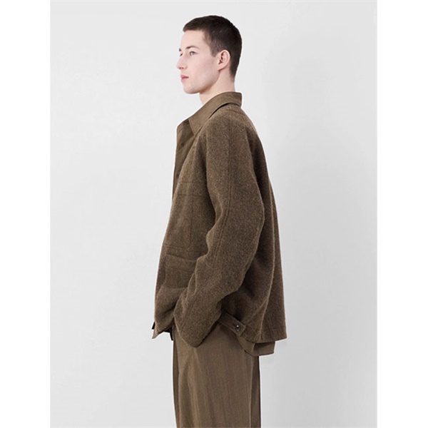LEMAIRE ルメール ノーカラージャケット ウールシャツ
