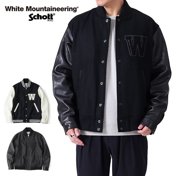 White Mountaineering ~ Schott zCg}EejAO Vbg VARSITY JACKET U[ X^W WM2473213