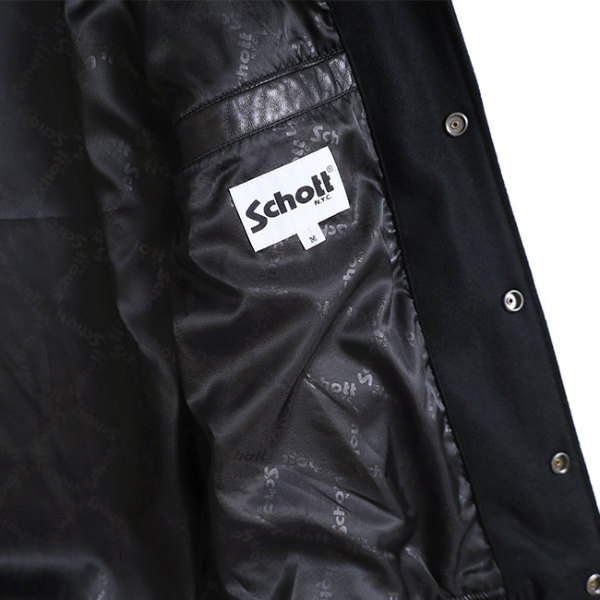 White Mountaineering × Schott ホワイトマウンテニアリング ショット VARSITY JACKET 袖レザー スタジャン  WM2473213