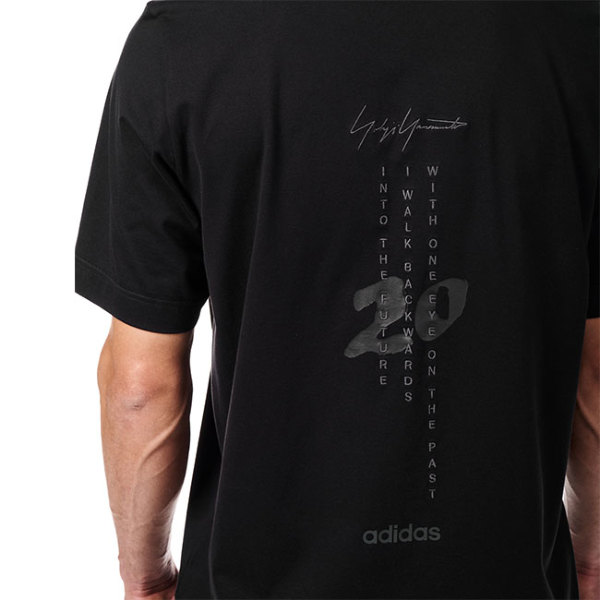 綿100%リブ部分新品　 Y-3  20周年 Tシャツ ブラック HG8797  メンズM