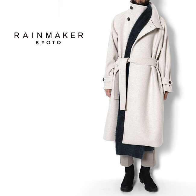 RAINMAKER レインメーカー メルトンウール スタンドカラー ベルテッド コート RM232-021