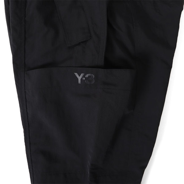 Y-3 ワイスリー ベルト付き クリンクル ナイロンパンツ IN8757