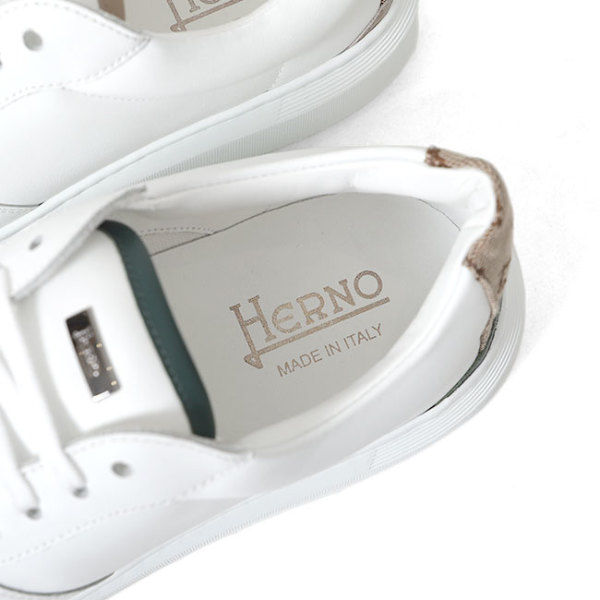 [TIME SALE] HERNO ヘルノ モノグラムヒール レザースニーカー SH001UM-SHOE6+12600W