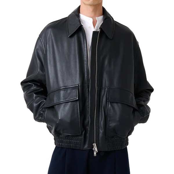 STUDIO NICHOLSON X^WIjR\ PISTON LEATHER JACKET U[ U[WPbg SNM-1115