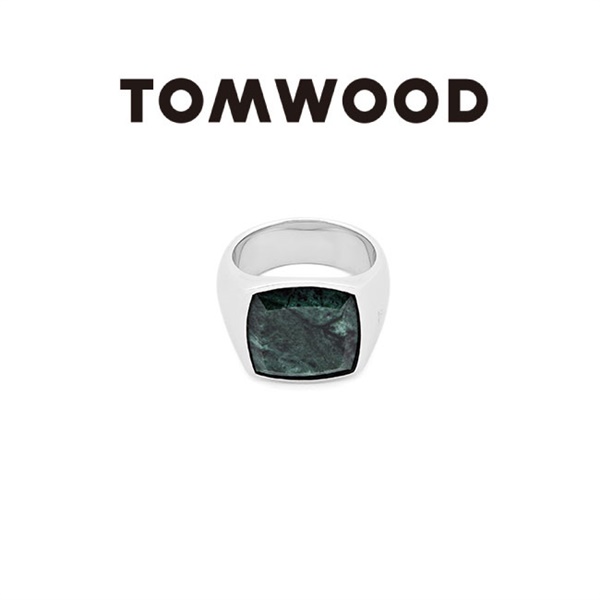 TOMWOOD トムウッド クッション グリーンマーブル シルバー リング Cushion Green Marble