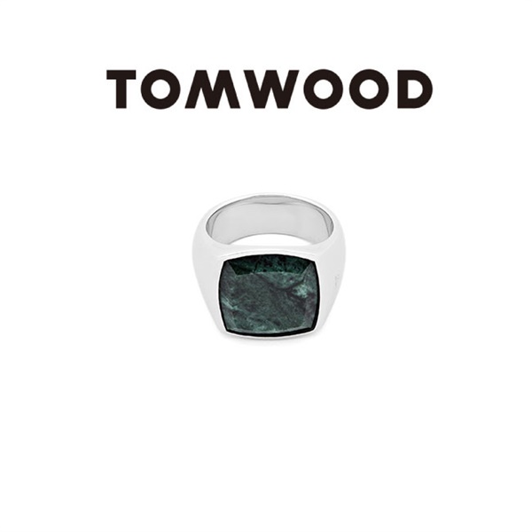 美品）TOMWOOD cushion green marble ring 56