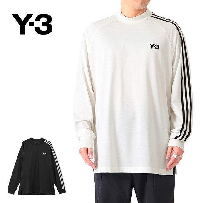 Y-3 ワイスリー 3ストライプス オーバーサイズ ロゴ ロンT