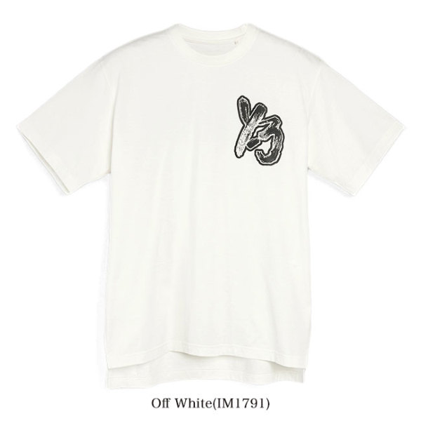 Y-3 ワイスリー ブラッシュロゴ オーバーサイズ グラフィックTシャツ IM1790 IM1791