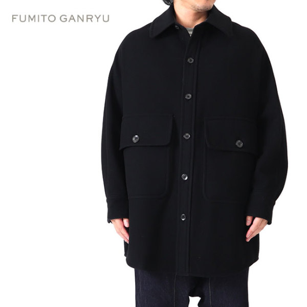 FUMITO GANRYU フミトガンリュウ オーバーサイズ ビンテージ モダン CPOジャケット ウールコート Fu10-Bl-08