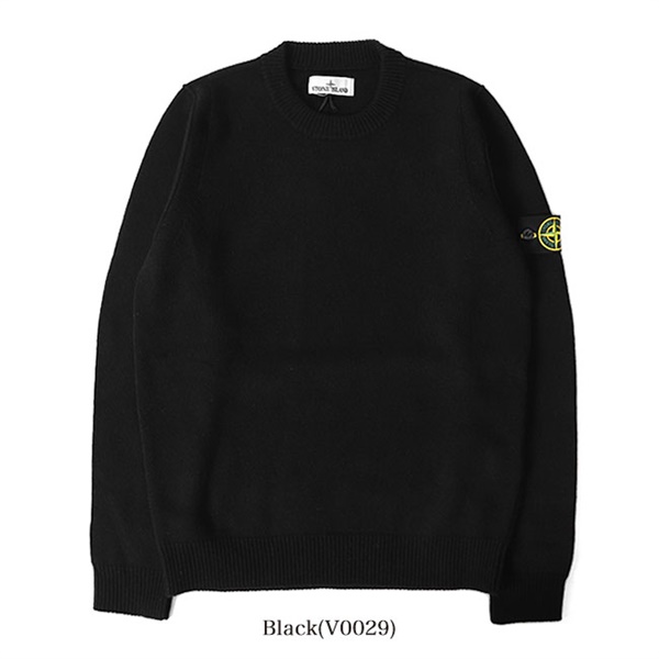 Stone Island ストーンアイランド 7GG ロゴパッチ ラムウール ニットセーター 7715508A3